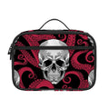 Red Octopus Skull Pattern Print Portable Lunch Bag
