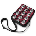 Red Octopus Skull Pattern Print Rectangular Crossbody Bag