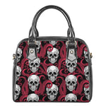 Red Octopus Skull Pattern Print Shoulder Handbag