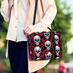 Red Octopus Skull Pattern Print Shoulder Strap Bible Bag