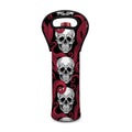 Red Octopus Skull Pattern Print Single Neoprene Wine Tote