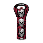 Red Octopus Skull Pattern Print Single Neoprene Wine Tote