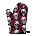 Red Octopus Skull Pattern Print Single Oven Mitt