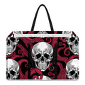 Red Octopus Skull Pattern Print Utility Tote Bag