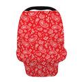 Red Paisley Bandana Pattern Print Baby Seat Cover