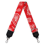 Red Paisley Bandana Pattern Print Bag Strap
