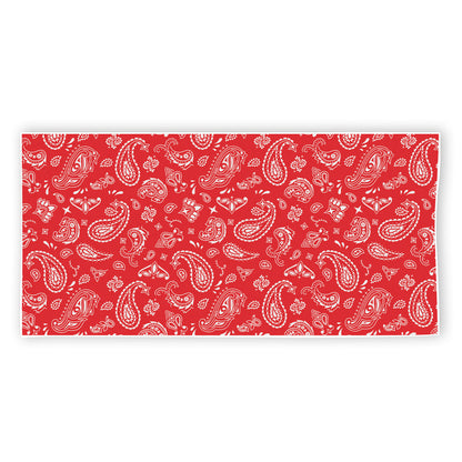 Red Paisley Bandana Pattern Print Beach Towel