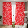Red Paisley Bandana Pattern Print Dimout Pencil Pleat Curtains