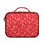 Red Paisley Bandana Pattern Print Briefcase Bible Bag