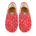 Red Paisley Bandana Pattern Print Casual Shoes