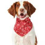 Red Paisley Bandana Pattern Print Dog Bandana