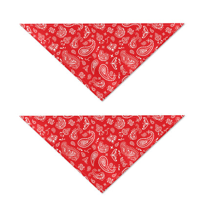 Red Paisley Bandana Pattern Print Dog Bandana