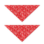 Red Paisley Bandana Pattern Print Dog Bandana