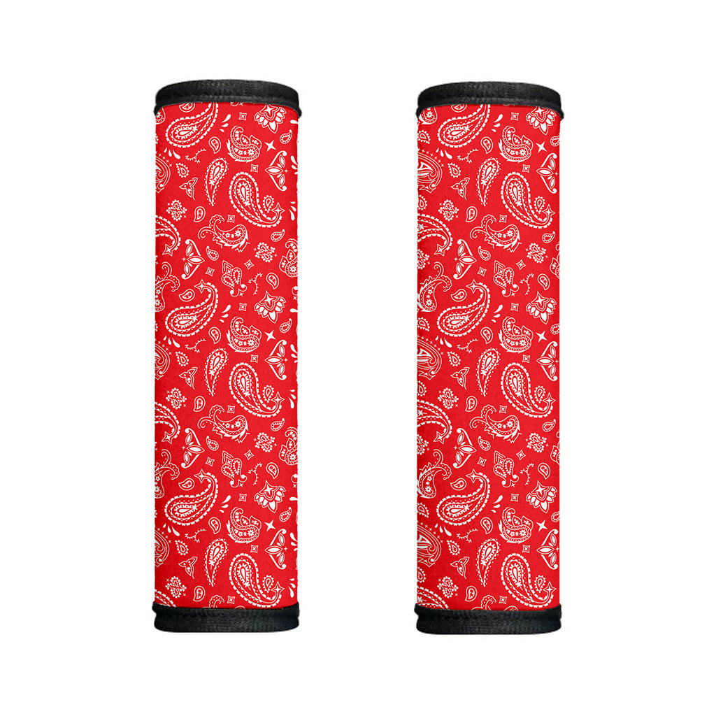 Red Paisley Bandana Pattern Print Handle Covers