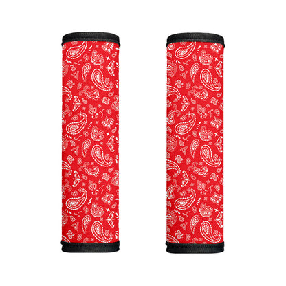 Red Paisley Bandana Pattern Print Handle Covers