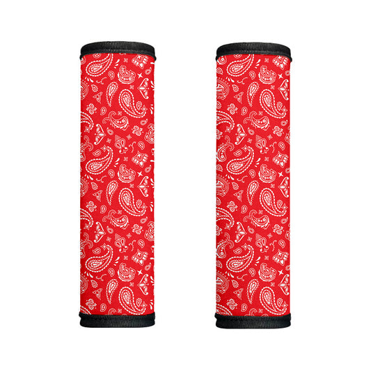 Red Paisley Bandana Pattern Print Handle Covers