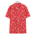 Red Paisley Bandana Pattern Print Hawaiian Shirt