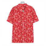 Red Paisley Bandana Pattern Print Hawaiian Shirt