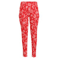 Red Paisley Bandana Pattern Print High-Waisted Pocket Leggings