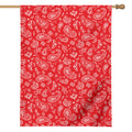 Red Paisley Bandana Pattern Print House Flag