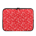 Red Paisley Bandana Pattern Print Laptop Sleeve