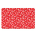 Red Paisley Bandana Pattern Print Polyester Doormat