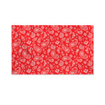 Red Paisley Bandana Pattern Print Polyester Flag