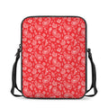 Red Paisley Bandana Pattern Print Rectangular Crossbody Bag