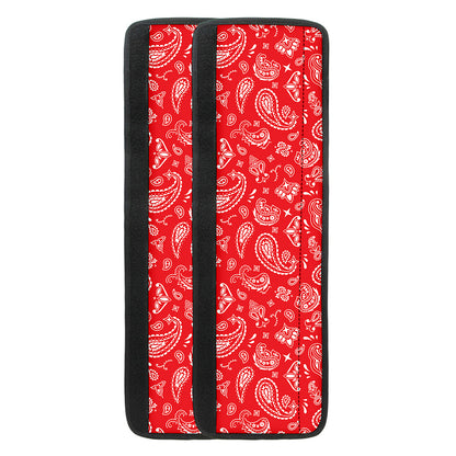 Red Paisley Bandana Pattern Print Refrigerator Handle Covers