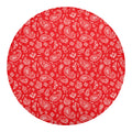 Red Paisley Bandana Pattern Print Round Blanket
