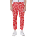 Red Paisley Bandana Pattern Print Joggers