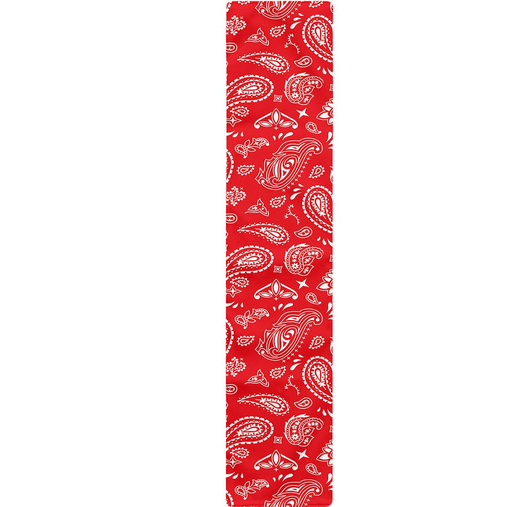 Red Paisley Bandana Pattern Print Table Runner
