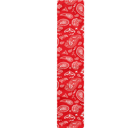 Red Paisley Bandana Pattern Print Table Runner