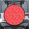 Red Paisley Bandana Pattern Print Tire Cover