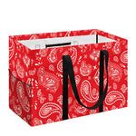 Red Paisley Bandana Pattern Print Utility Tote Bag