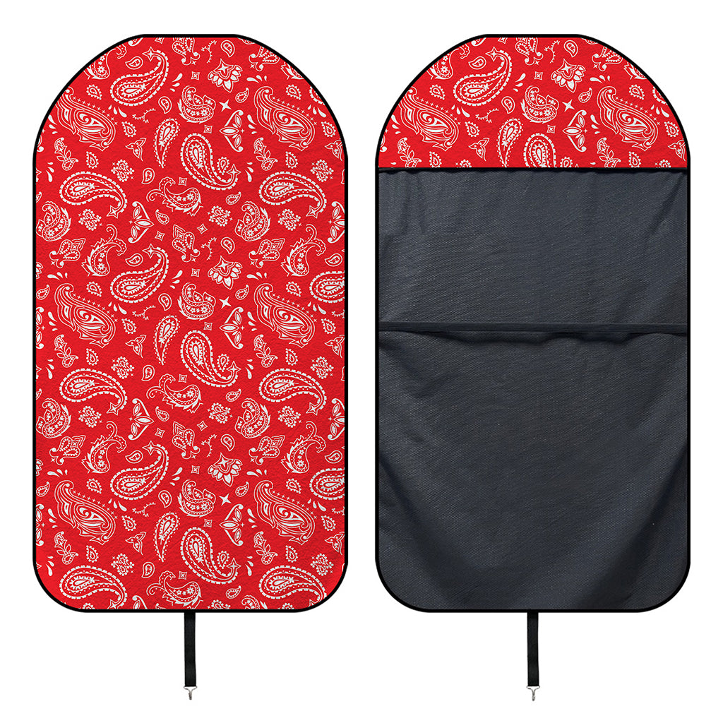 Red Paisley Bandana Pattern Print Waterproof Car Seat Cover