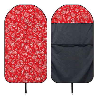 Red Paisley Bandana Pattern Print Waterproof Car Seat Cover