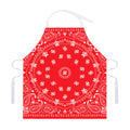 Red Paisley Bandana Print Adjustable Apron