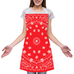 Red Paisley Bandana Print Adjustable Apron
