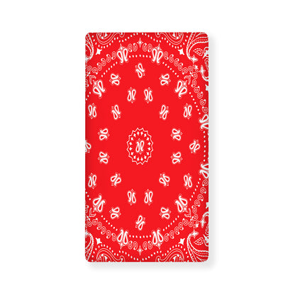 Red Paisley Bandana Print Baby Crib Sheet