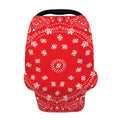 Red Paisley Bandana Print Baby Seat Cover