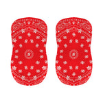 Red Paisley Bandana Print Bar Stool Covers