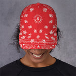 Red Paisley Bandana Print Baseball Cap