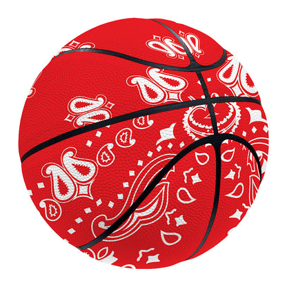 Red Paisley Bandana Print Basketball