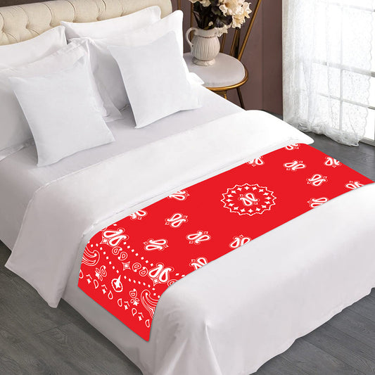 Red Paisley Bandana Print Bed Runner