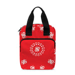 Red Paisley Bandana Print Bible Tote Bag