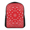 Red Paisley Bandana Print Casual Backpack