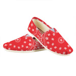 Red Paisley Bandana Print Casual Shoes