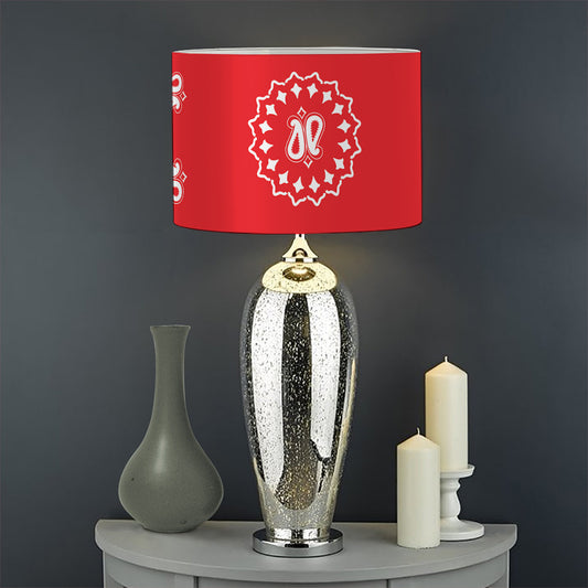 Red Paisley Bandana Print Drum Lamp Shade