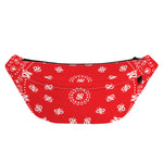 Red Paisley Bandana Print Fanny Pack